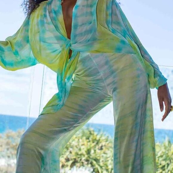 Young Fabulous & Broke Aiko Pants in Neon Sonder - Picture 5 of 7